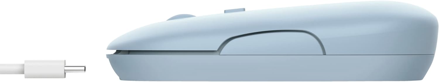 Trust Puck Mouse ultrasottile wireless ricaricabile Blu