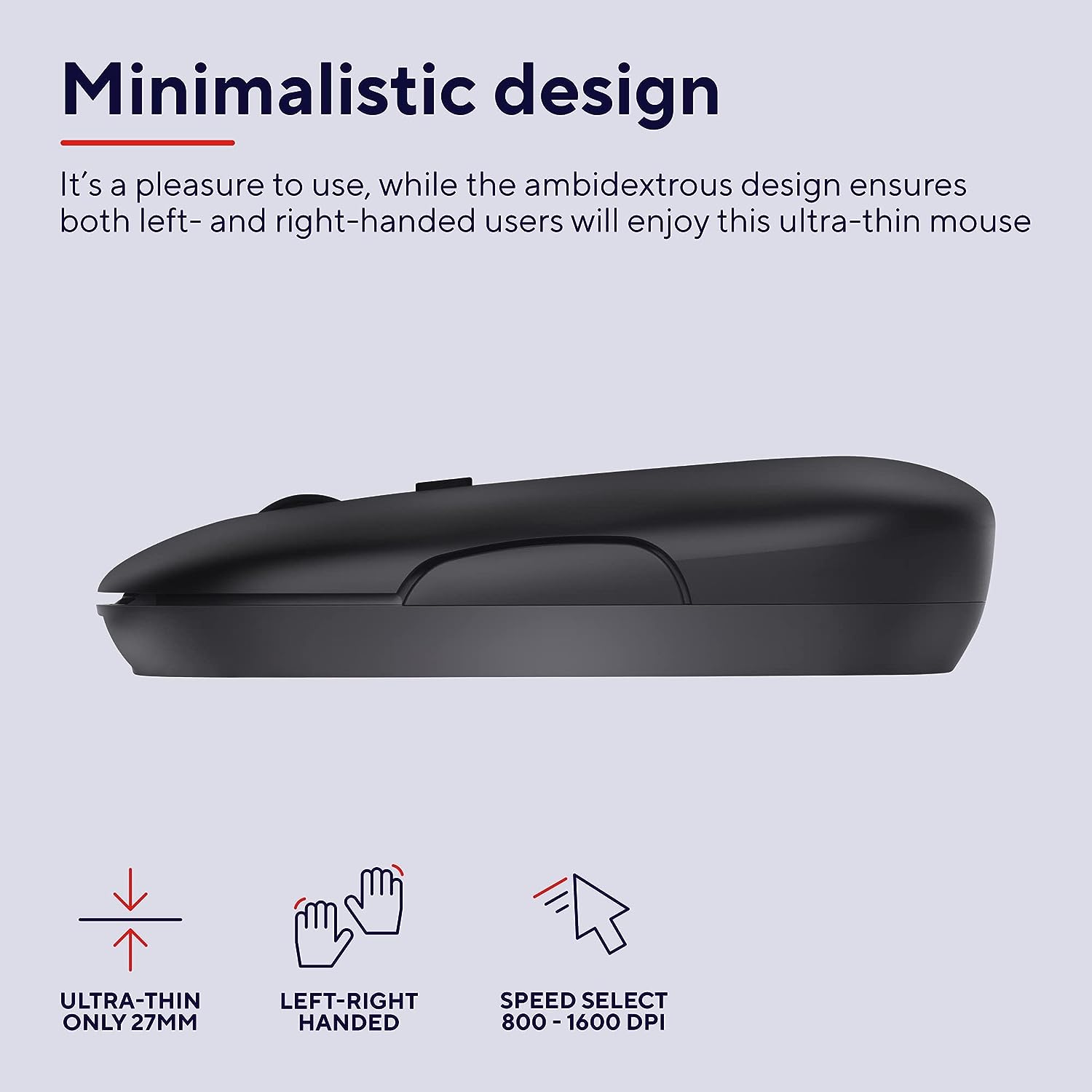 Trust Puck Mouse ultrasottile wireless ricaricabile Nero