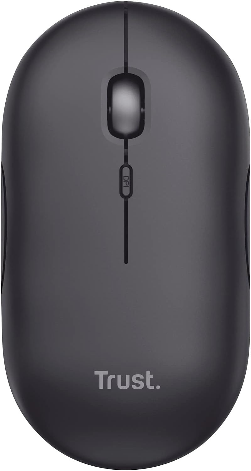 Trust Puck Mouse ultrasottile wireless ricaricabile Nero