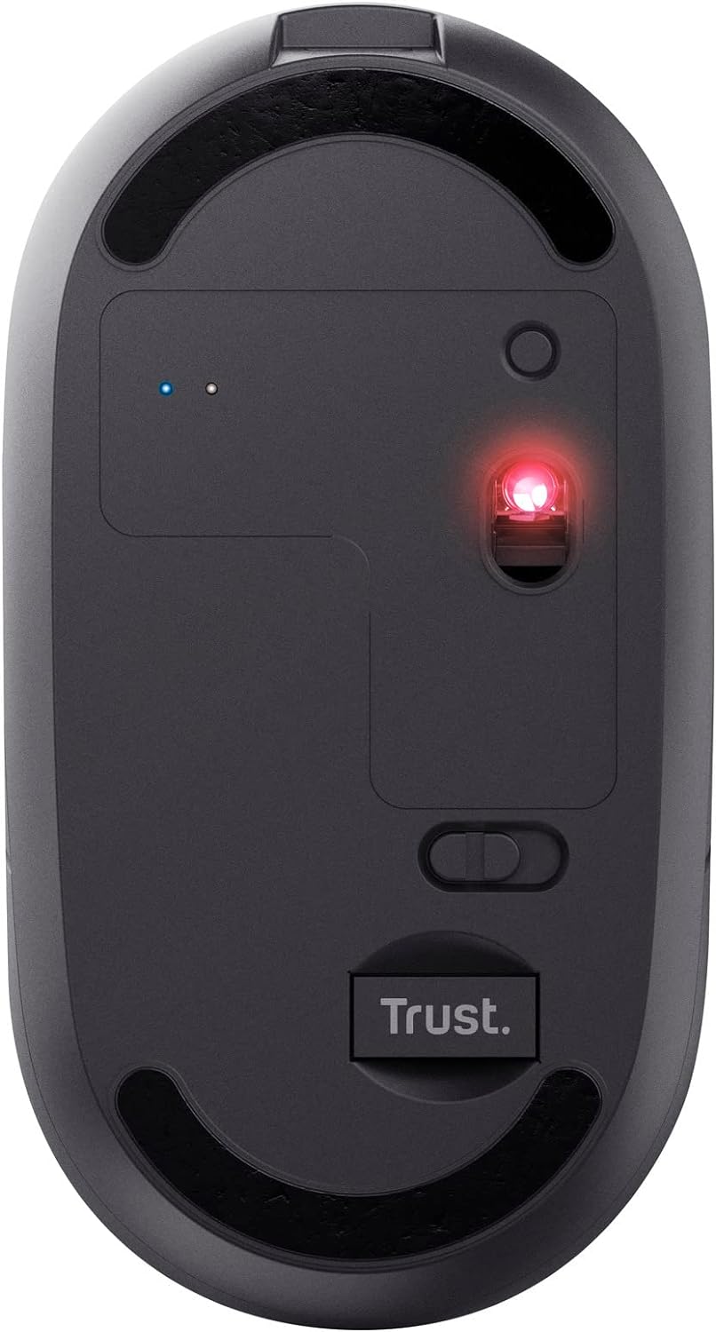 Trust Puck Mouse ultrasottile wireless ricaricabile Nero