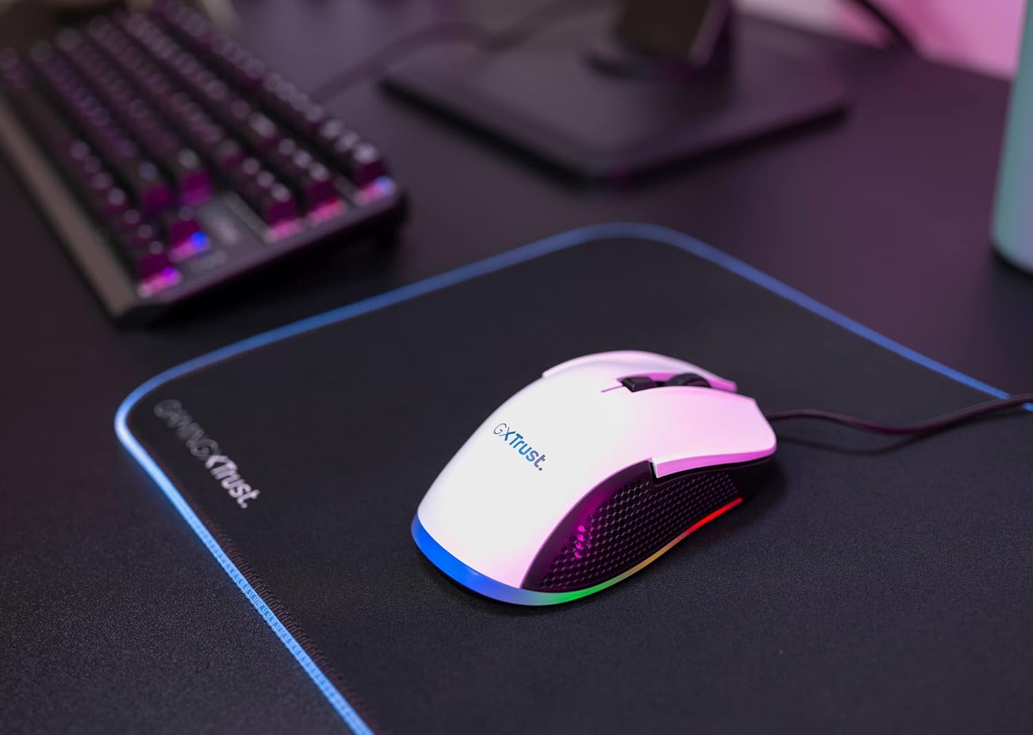 Trust Gaming GXT 922W Ybar Mouse gaming Bianco