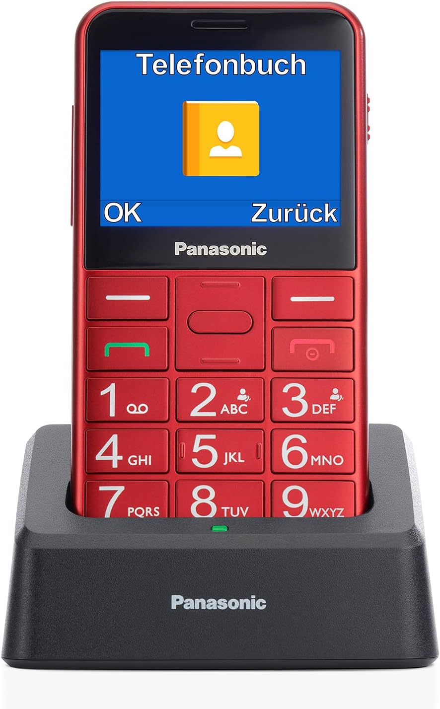 Panasonic Telefono Cellulare KX-TU155 Rosso