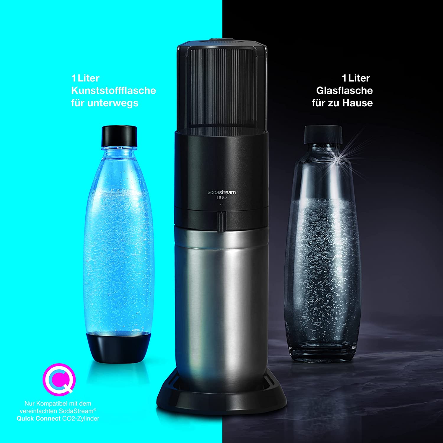 Sodastream 2270072 Bipack Bottiglie X Gasatore Duo 1lt Plastica 2pz