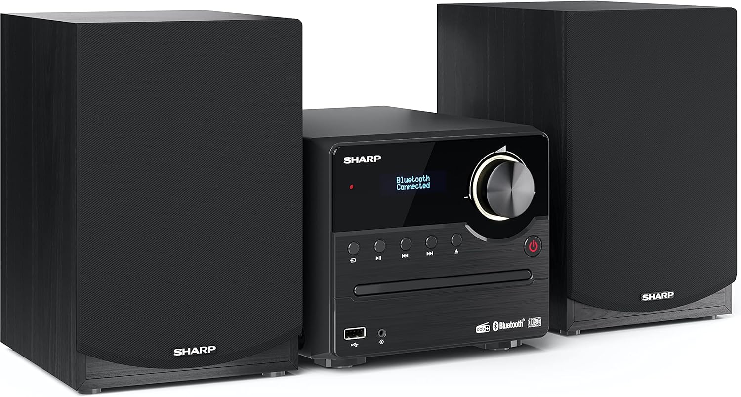 Sharp XLB517DBK Micro Hifi 45w Cd/mp3 Usb/aux Dab+ Fm Bt Nero