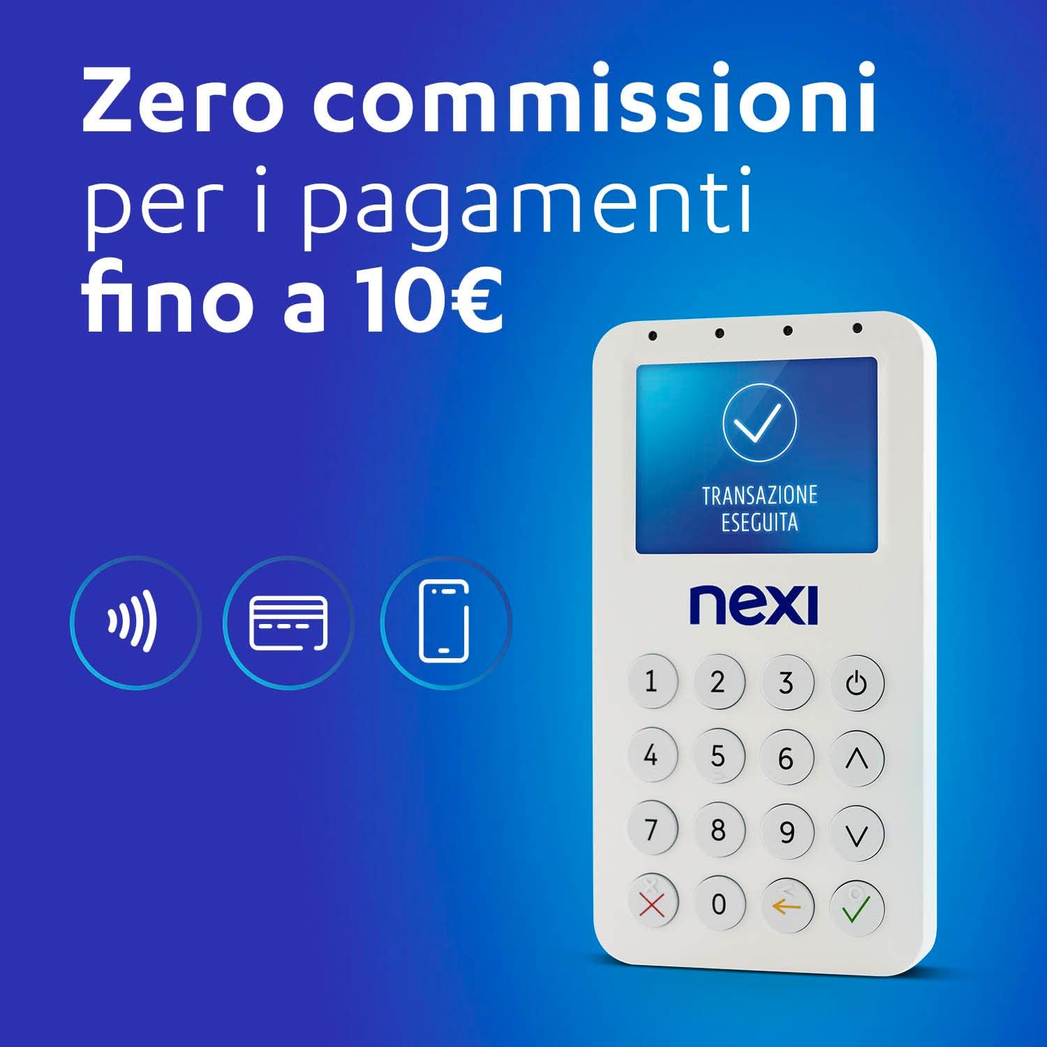 Nexi DTB55 Lettore Di Carte Mobile Pos Bt Contactless Bianco