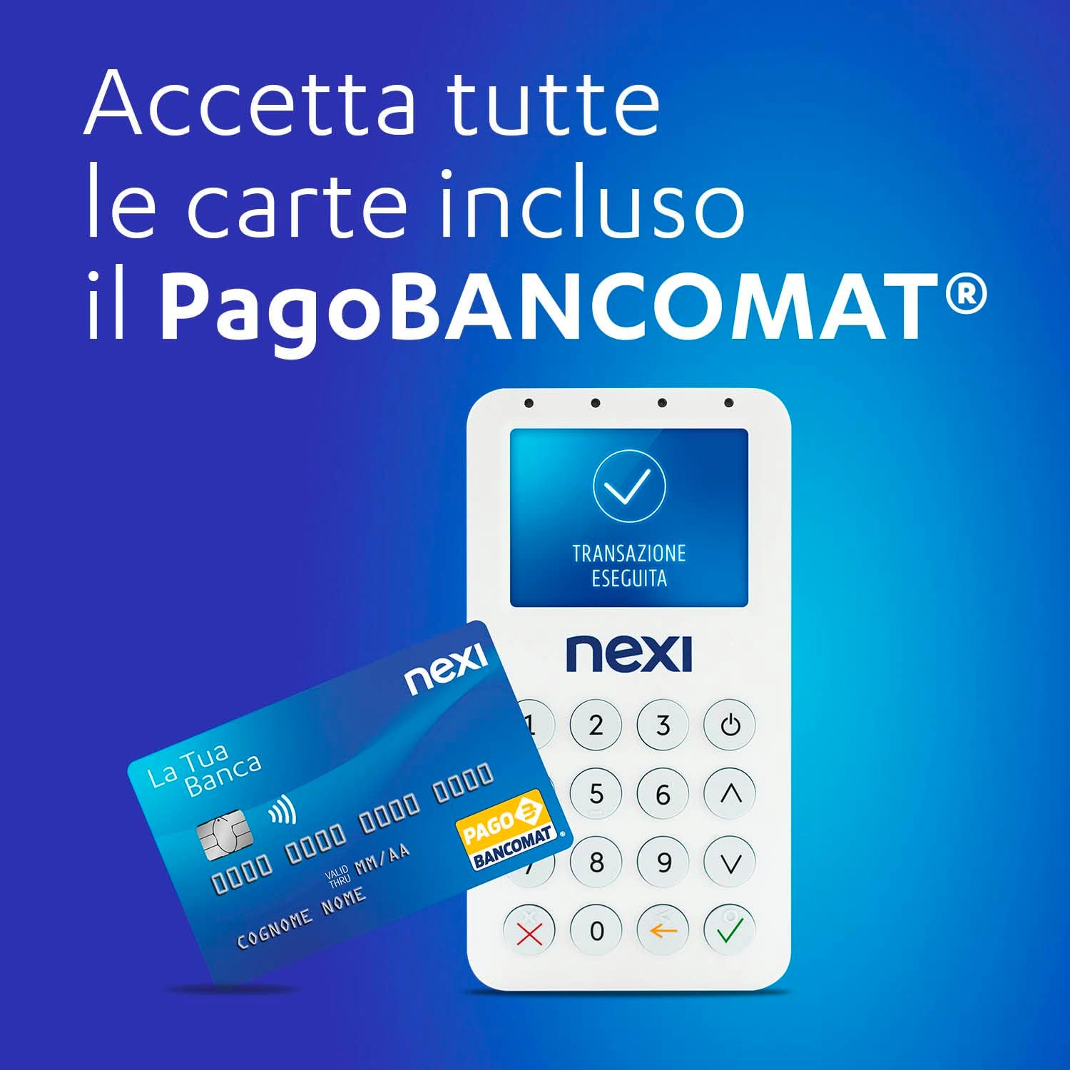 Nexi DTB55 Lettore Di Carte Mobile Pos Bt Contactless Bianco