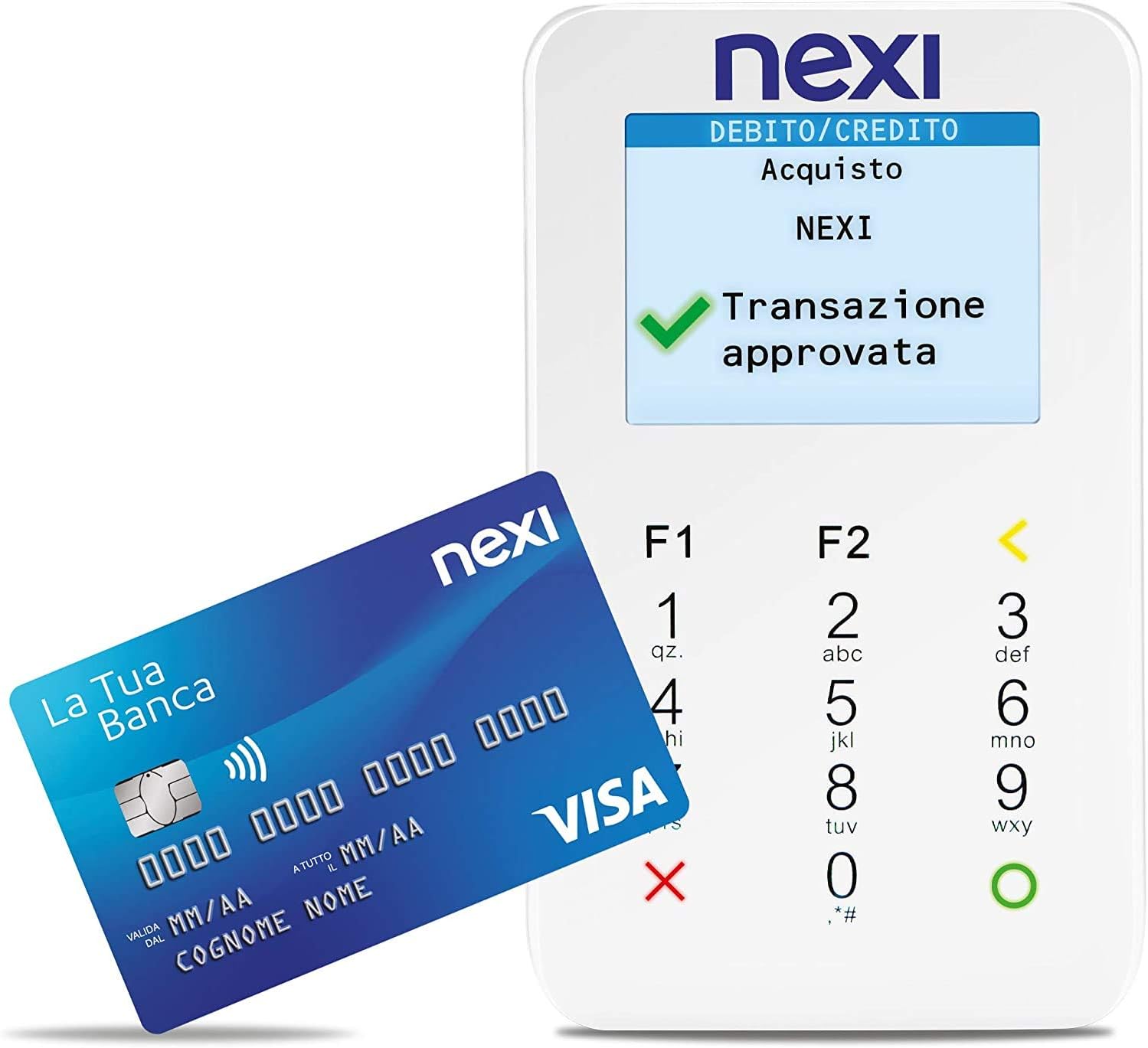 Nexi DTB55 Lettore Di Carte Mobile Pos Bt Contactless Bianco