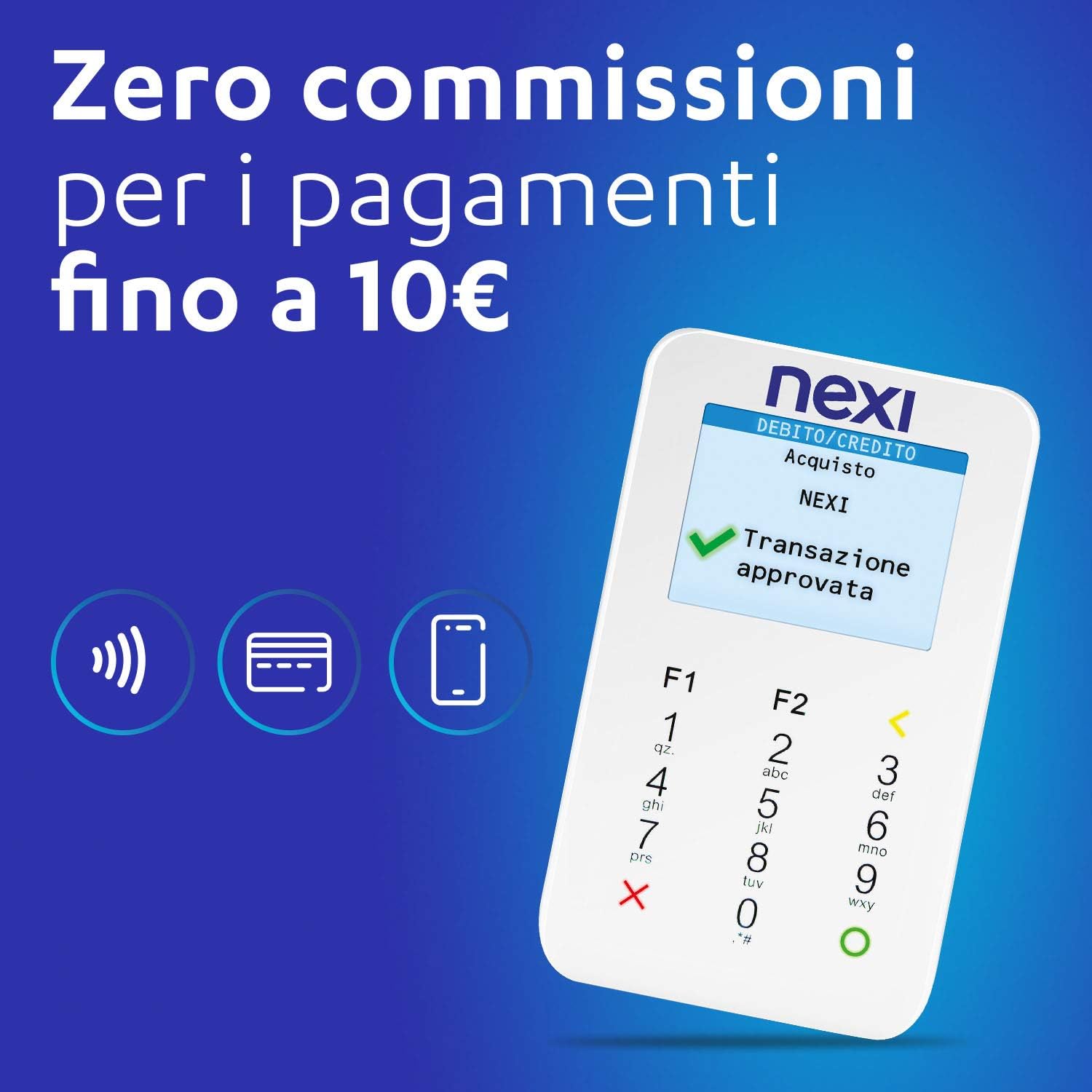 Nexi DTB55 Lettore Di Carte Mobile Pos Bt Contactless Bianco