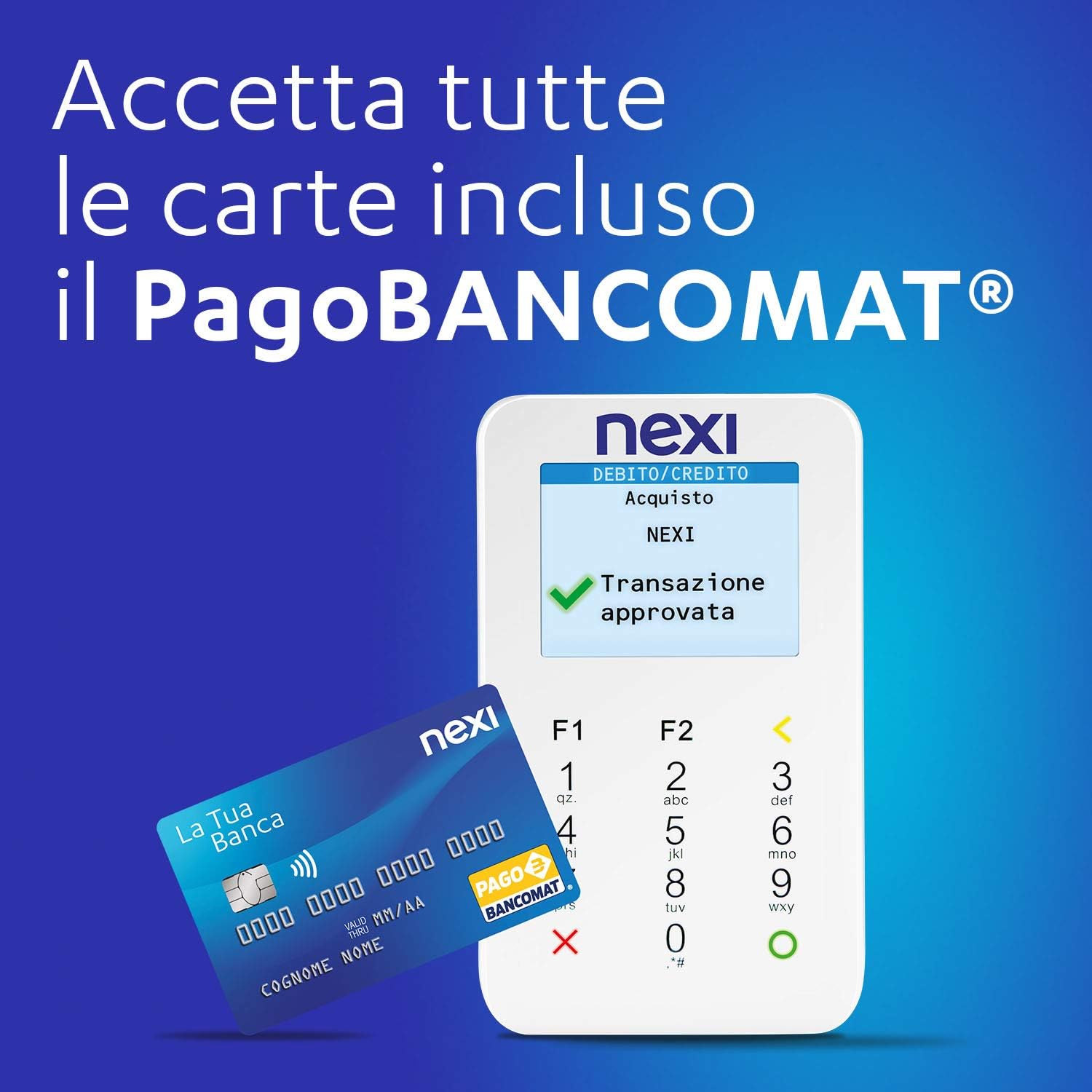 Nexi DTB55 Lettore Di Carte Mobile Pos Bt Contactless Bianco
