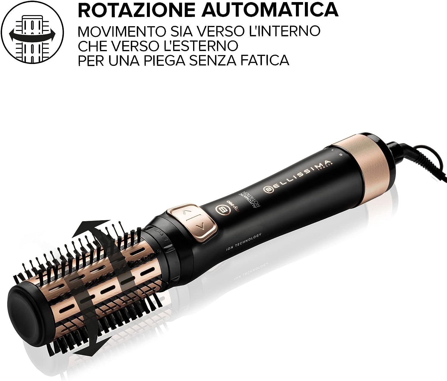 Imetec 11739 Spazzola Capelli 1000w Ioni Bellissima Bhs4 1100
