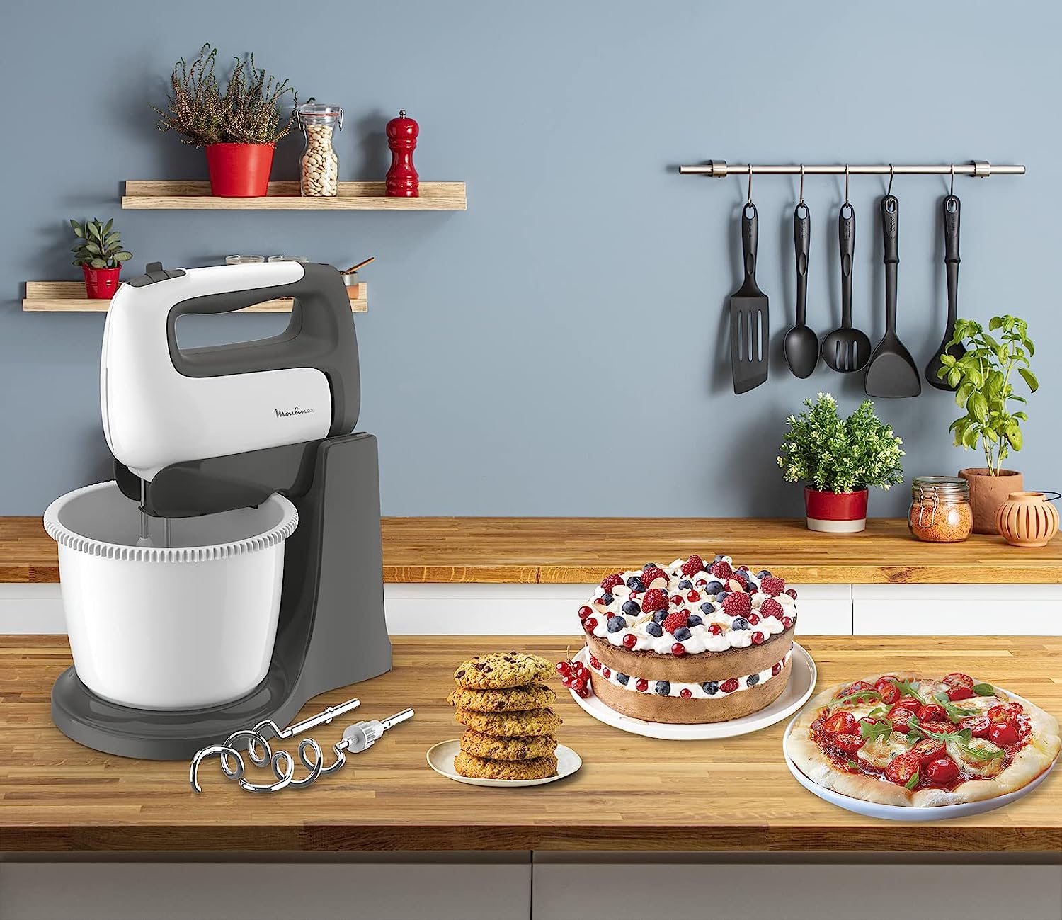 Moulinex HM4641 Sbattitore 500w 5vel 2.5lt Ciot.plastica Bianco