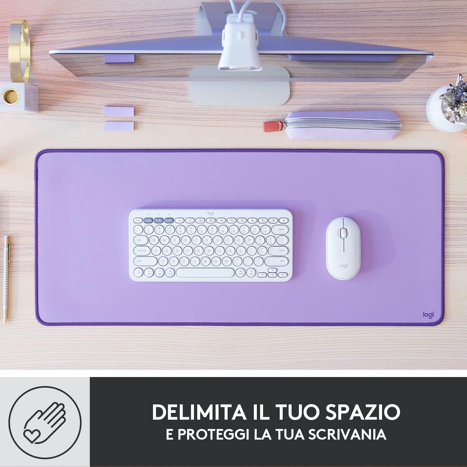 Logitech 956000054 Tappetino Da Scrivania Lavanda