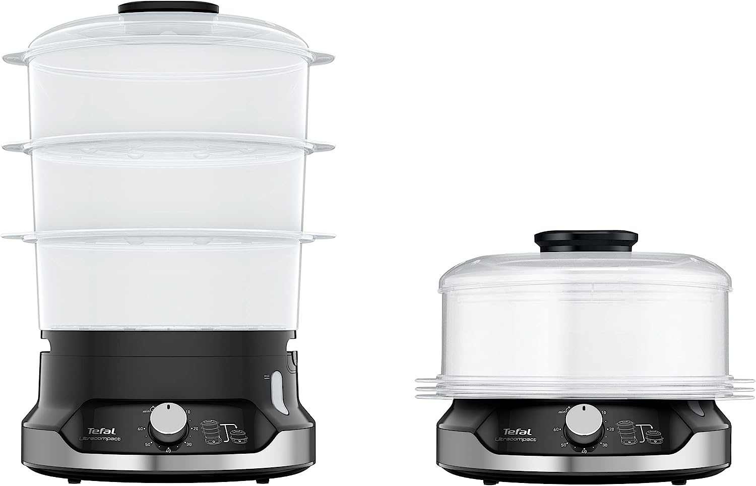 Tefal VC2048 Vaporiera 800w 3vaschette 9lt Nero