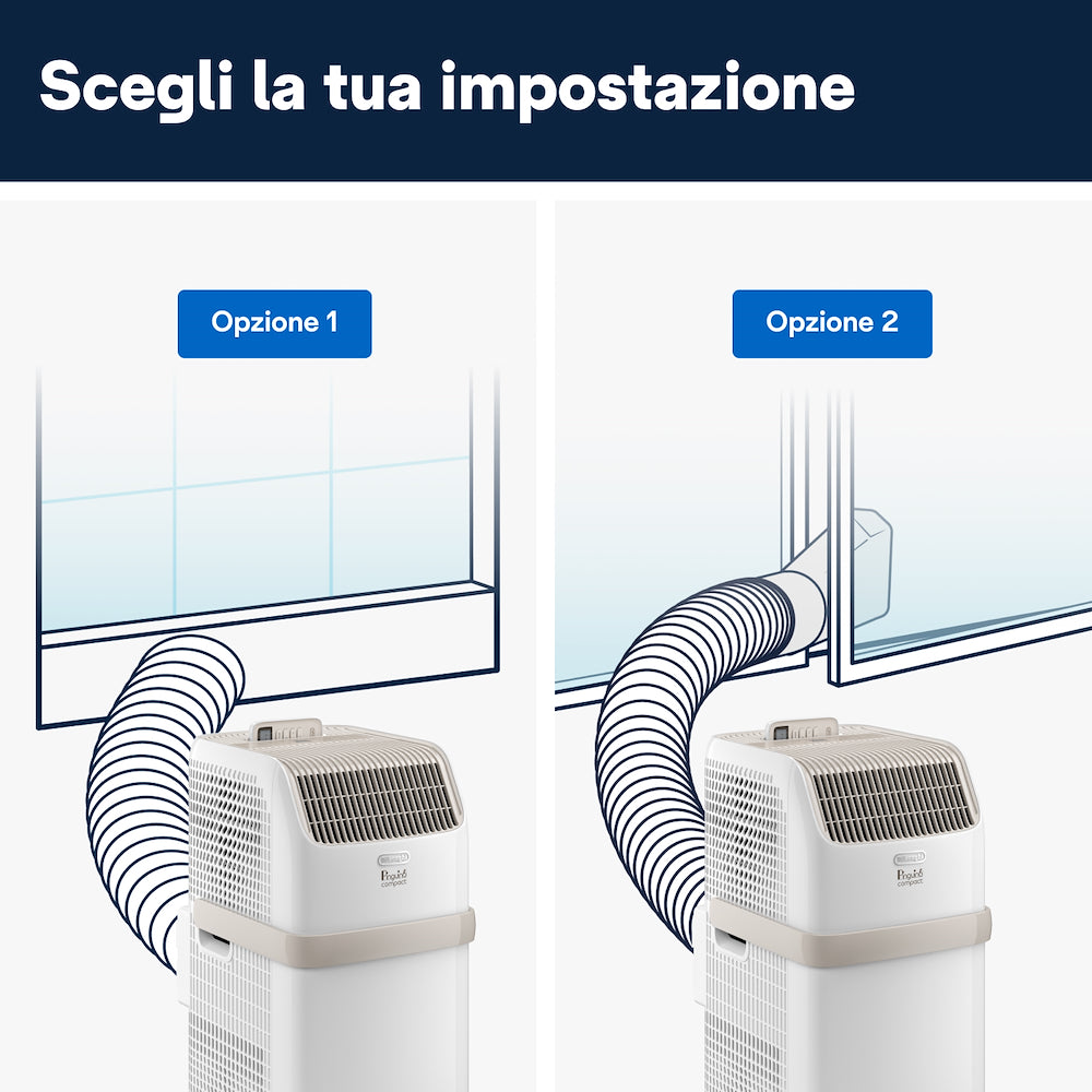 De Longhi PACES72CLASSIC Cond.monoblocco 2.1kw Cl.a Timer R290 Beige
