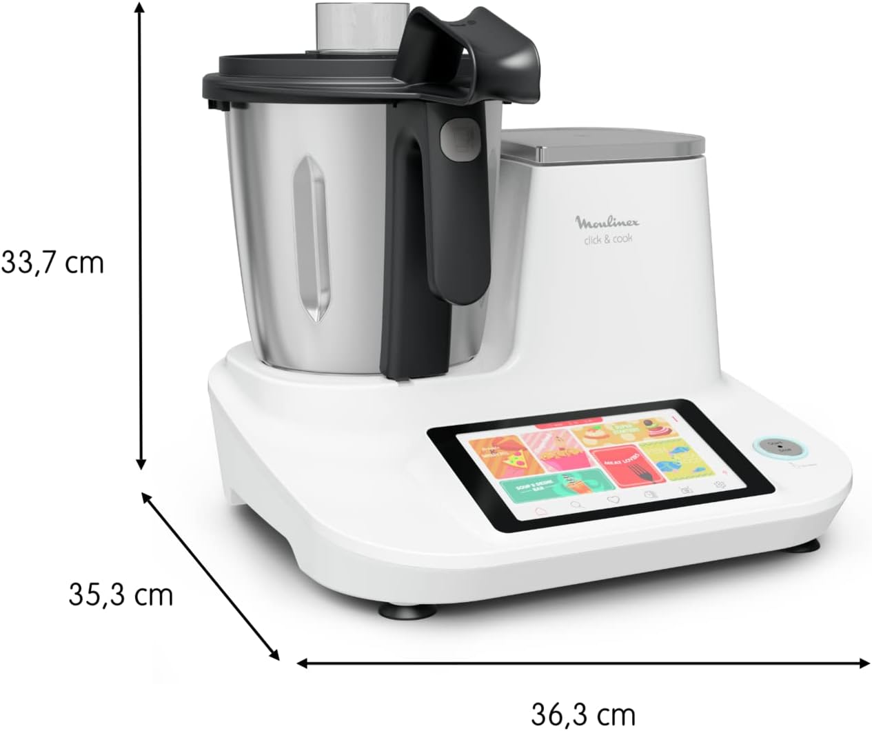 Moulinex HF506111 Robot Cucina 1400w 2lt 32funz. C/bilancia Bianco