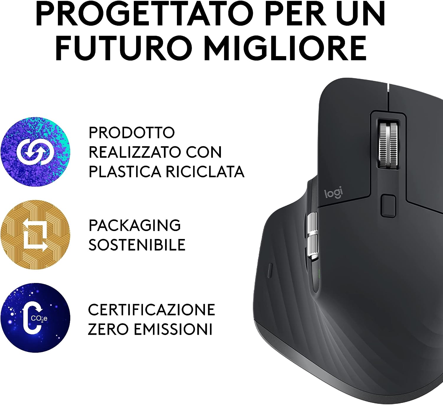 Logitech 910006559 Mouse Wireless Mx Master 3s Grafite