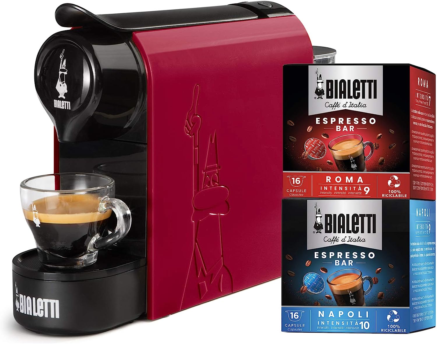 Bialetti 098150516 M.caffe' Capsule Gioia Rosso + 32 Caps