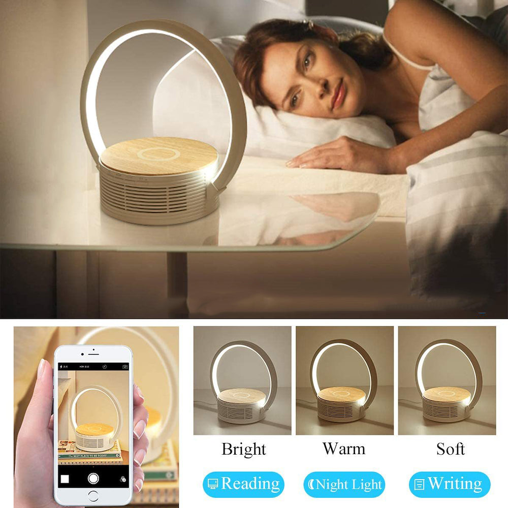Majestic LL506BTWI Lampada Tavolo Mini Speaker Bt Base Ricarica Wlss