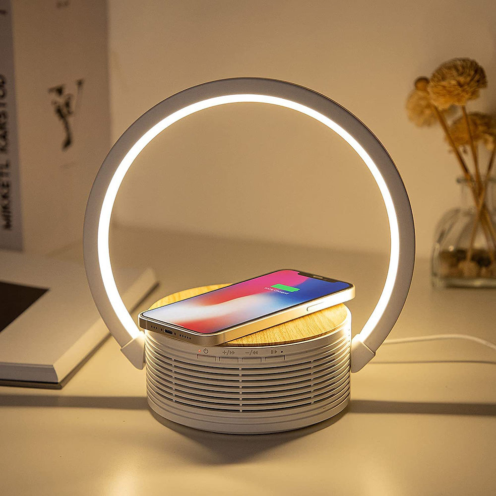 Majestic LL506BTWI Lampada Tavolo Mini Speaker Bt Base Ricarica Wlss