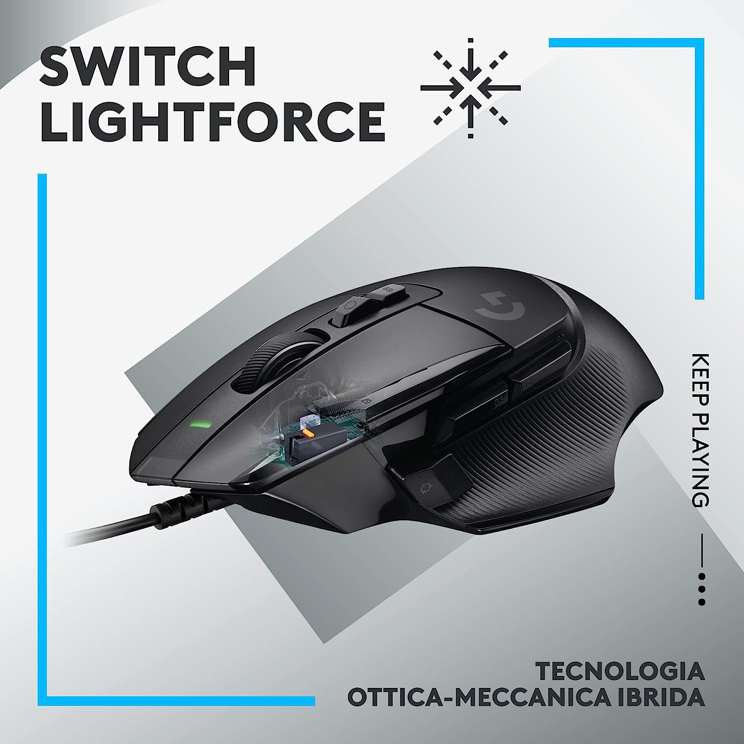 Logitech 910006139 Mouse Wlss Gaming G502 X Nero