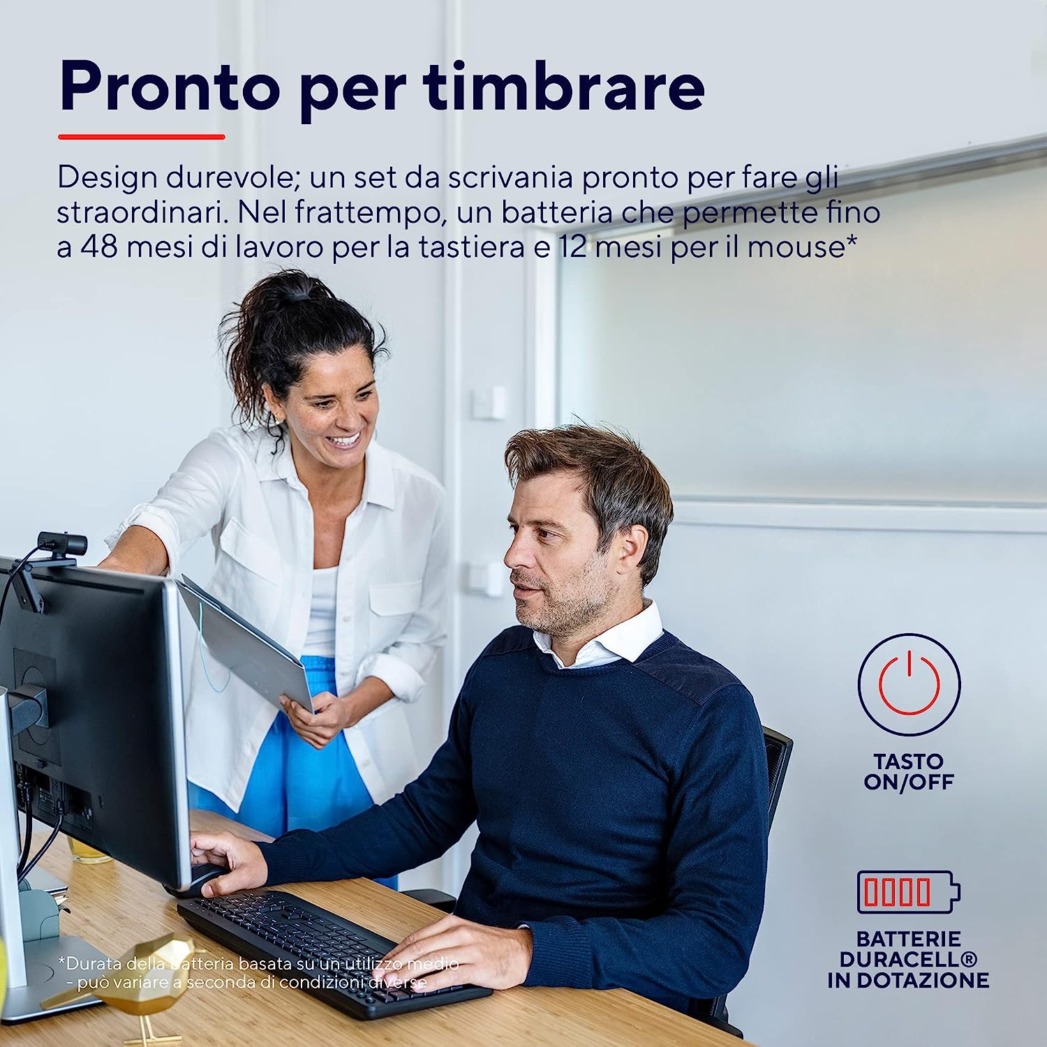Trust Trezo Tastiera e mouse wireless confortevoli Nero IT
