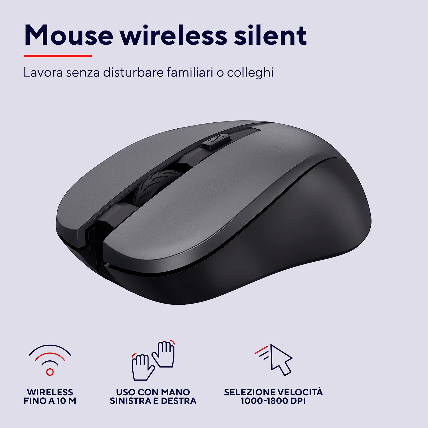 Trust Trezo Tastiera e mouse wireless confortevoli Nero IT