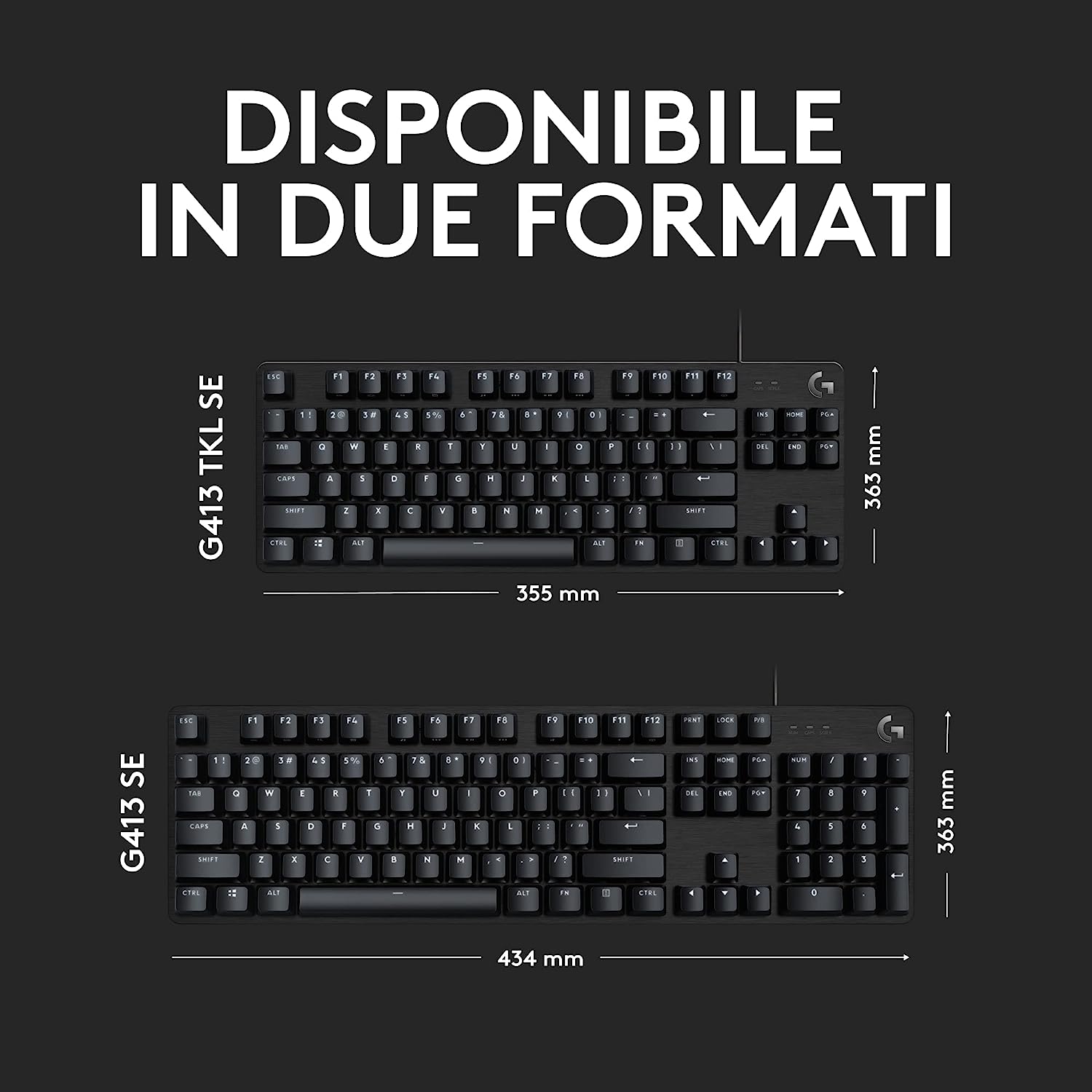 Logitech 920010805 Tastiera Wired Meccanica Gaming G413 Se Nero