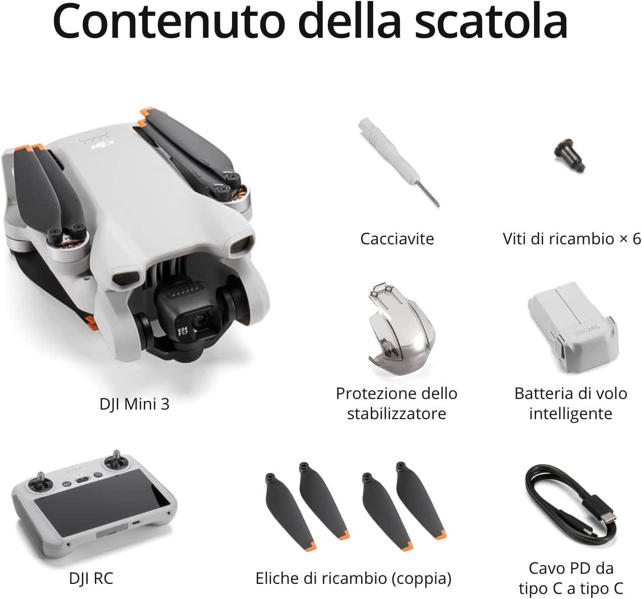 Dji MINI3RC Drone C/fotocamera 12mp 4k Aut.33min +tlc/monitor