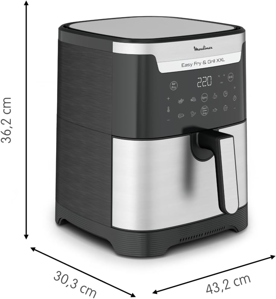 Moulinex EZ801D Friggitrice ad Aria Easy Fry & Grill XXL