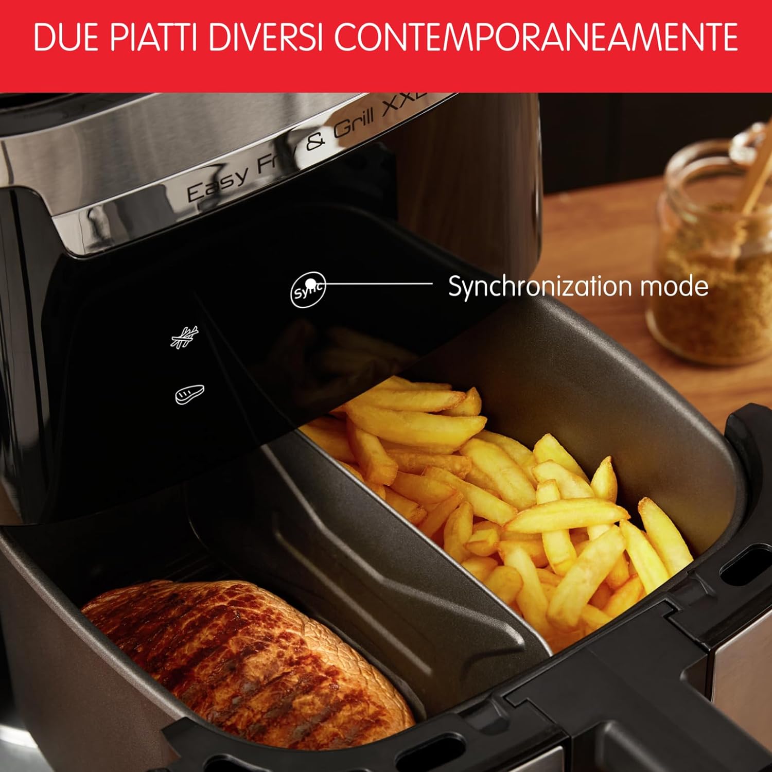 Moulinex EZ801D Friggitrice ad Aria Easy Fry & Grill XXL