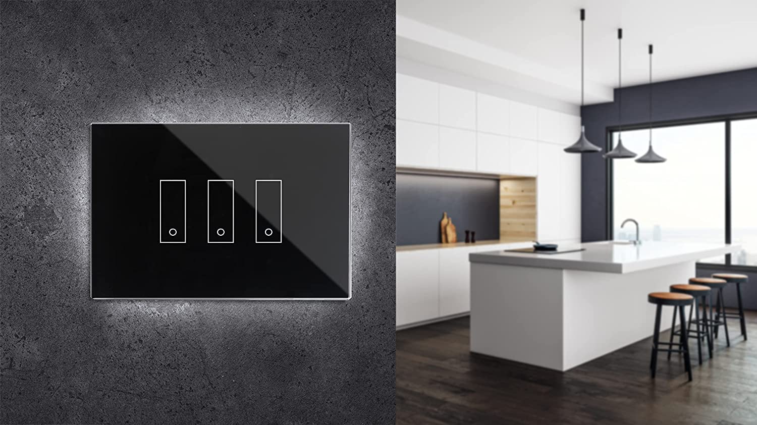 Iotty LSW2I3B Interrutt.smart Luci/cancelli I3 Plus Nero