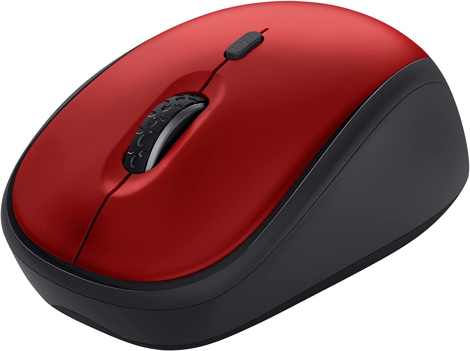 Trust Yvi+ Mouse wireless silenzioso Rosso