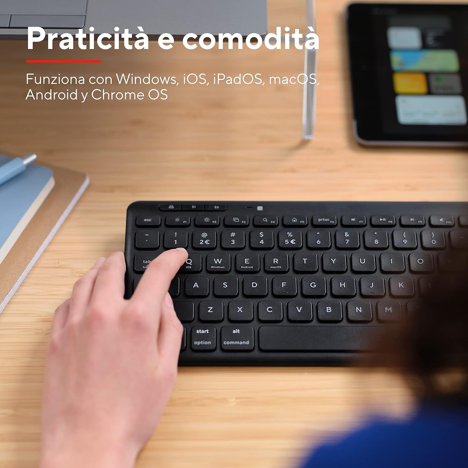 Trust Lyra Tastiera wireless compatta Nero IT