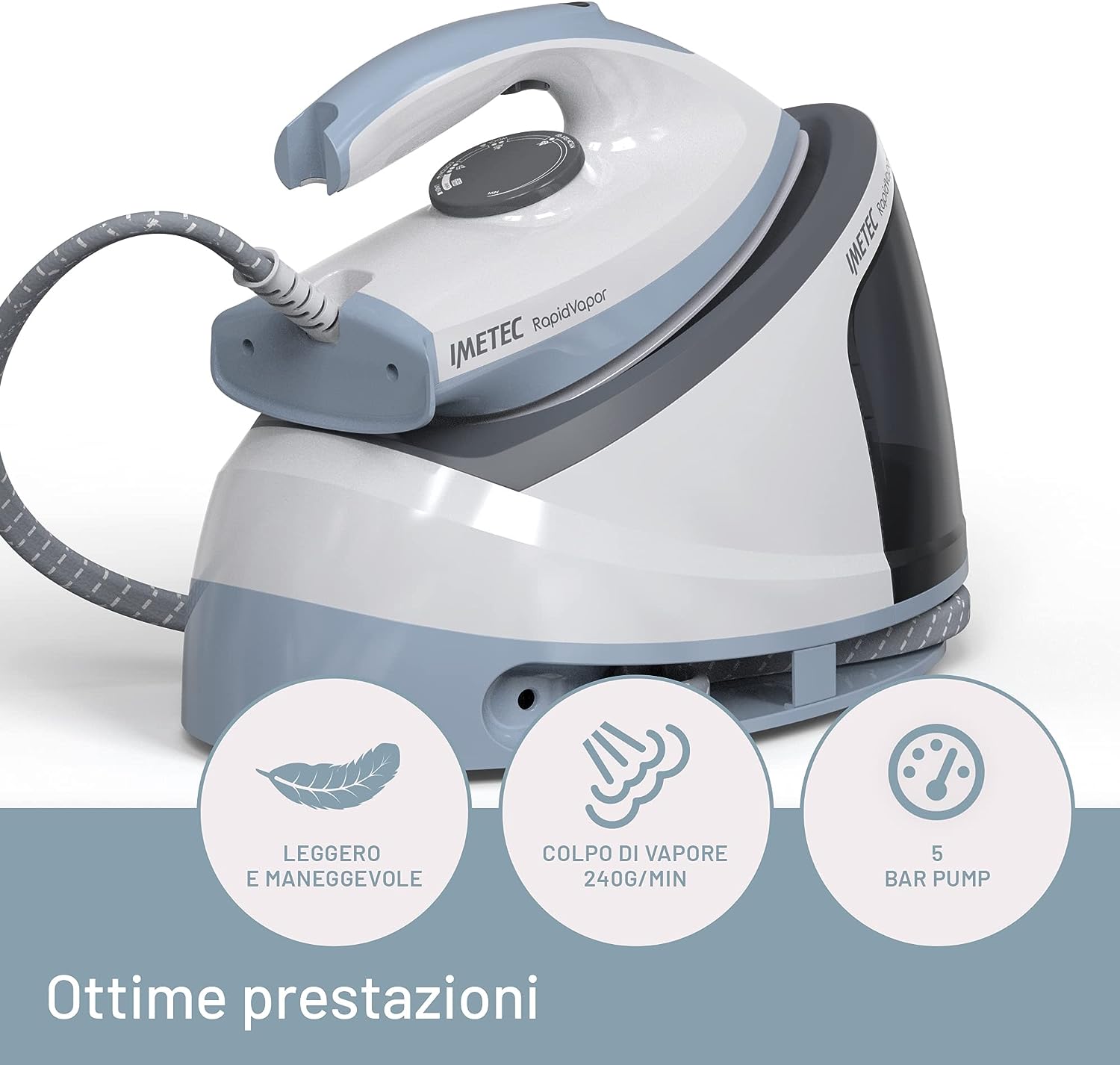 Imetec 9033 Ferro Car.continua 2400w 1.2lt P.ceram. Rapidvapor