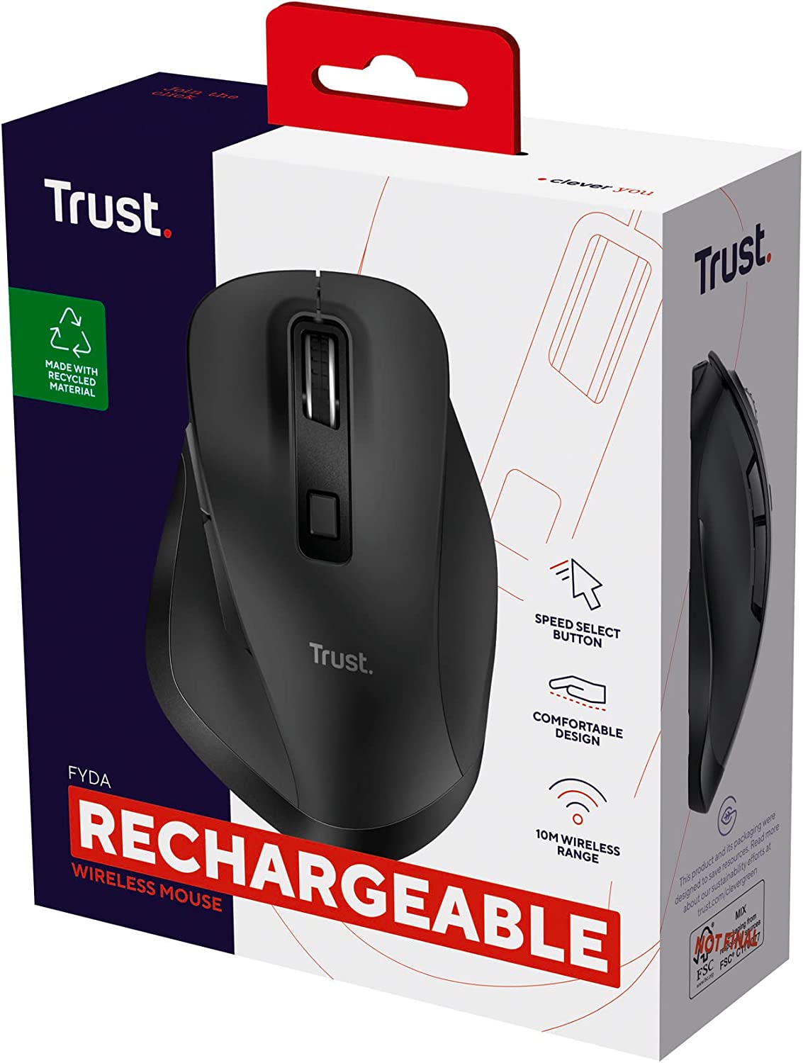 Trust Fyda Mouse wireless Nero