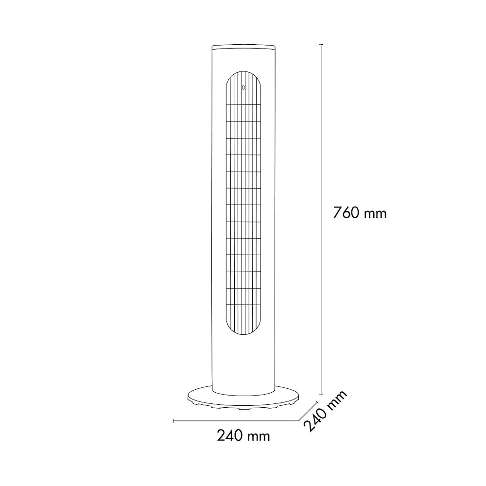 Argo NANTE Vent.torre 45w 3vel Timer C/tlc Bianco