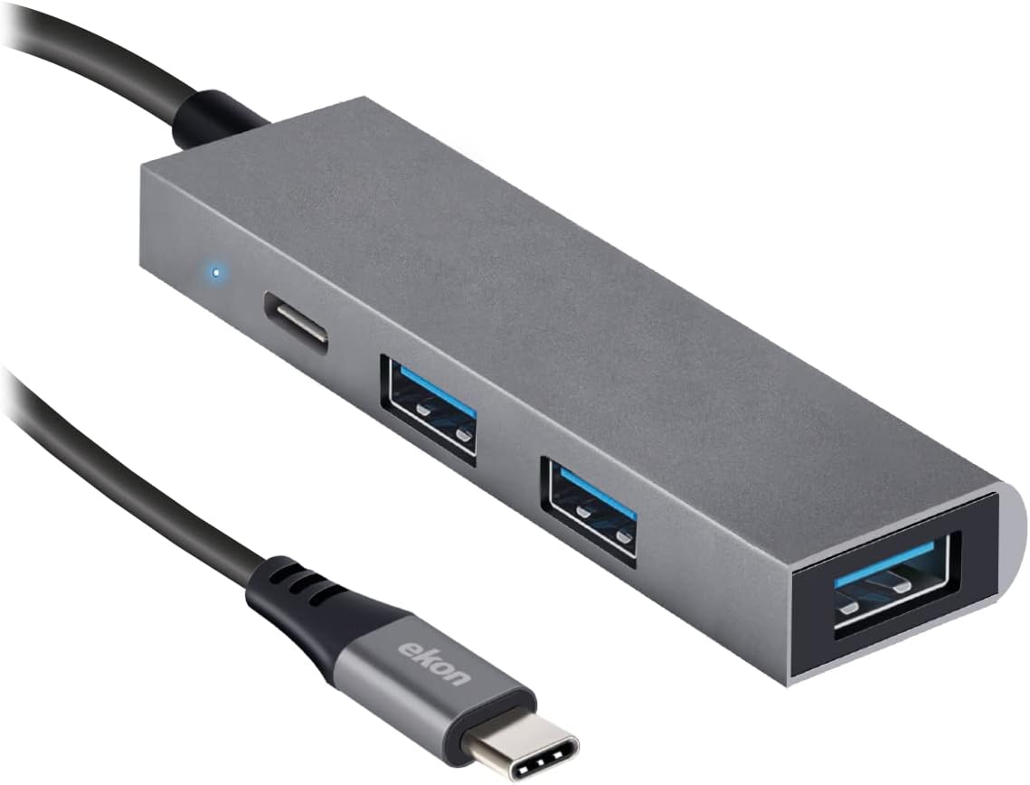 Ekon ECITHUBTC34USBIN Hub Type-c M A 3usb F/1type-c F Alluminio