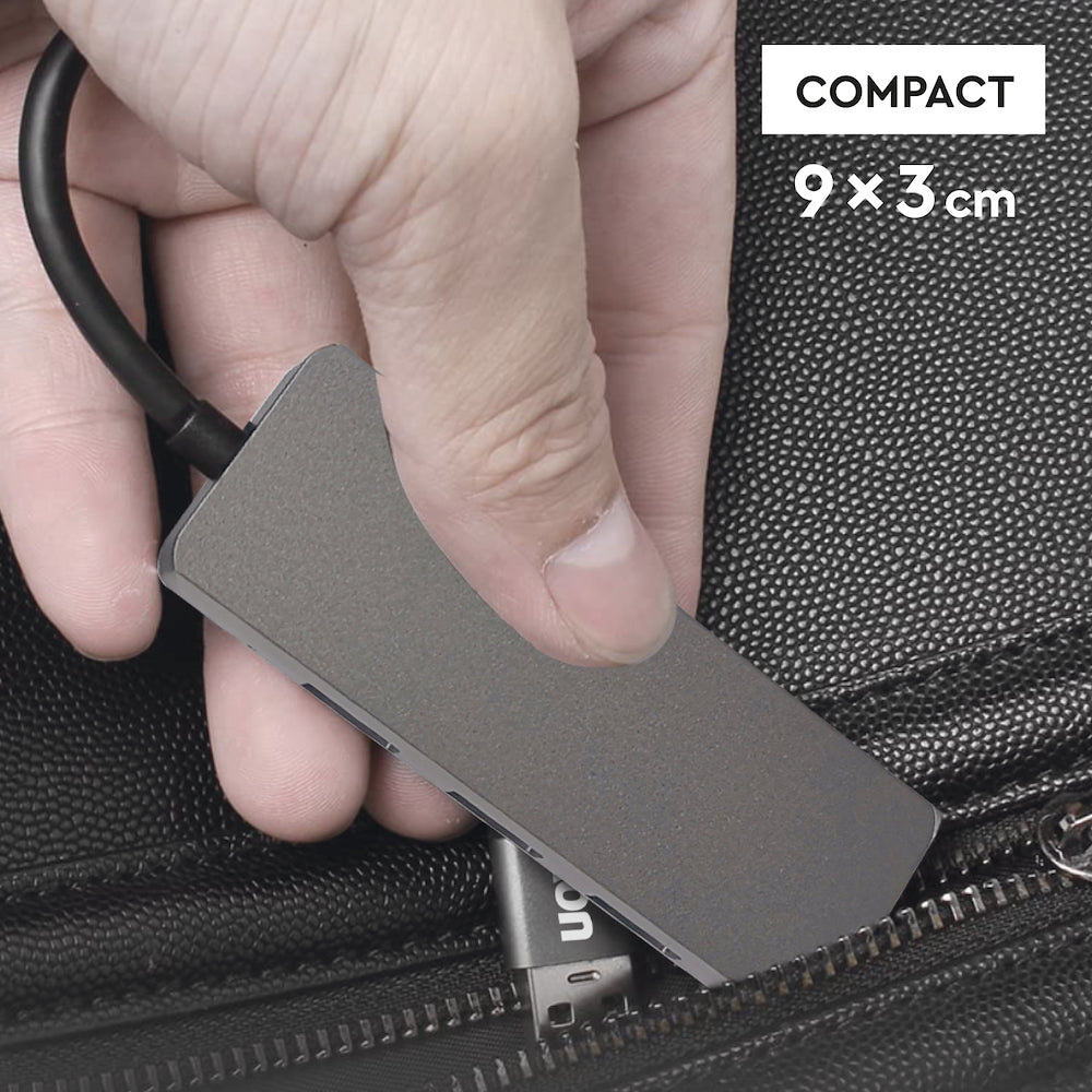 Ekon ECITHUB320USBIN Hub 3 Usb 2.0 In 1 Usb 3.0 Alluminio