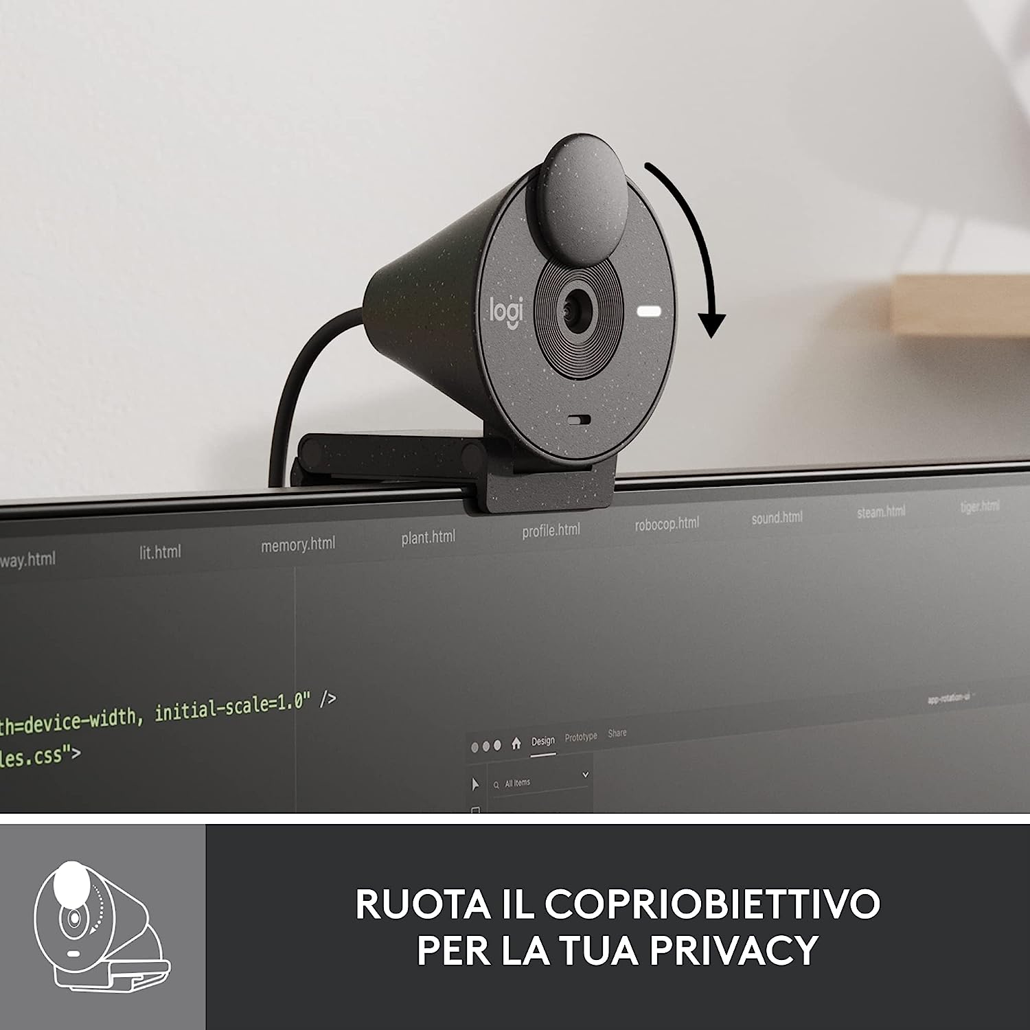 Logitech 960001436 Web Cam Fhd Usb-c Brio 300 Graphite