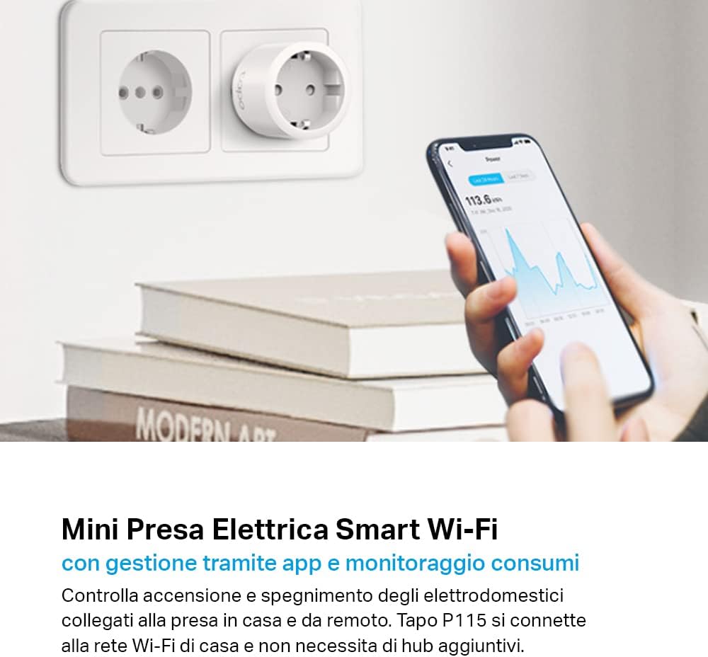 Tp-link TAPOP115 Mini Presa Smart Wi-fi Plug Comp.+energy Mon. 16ah