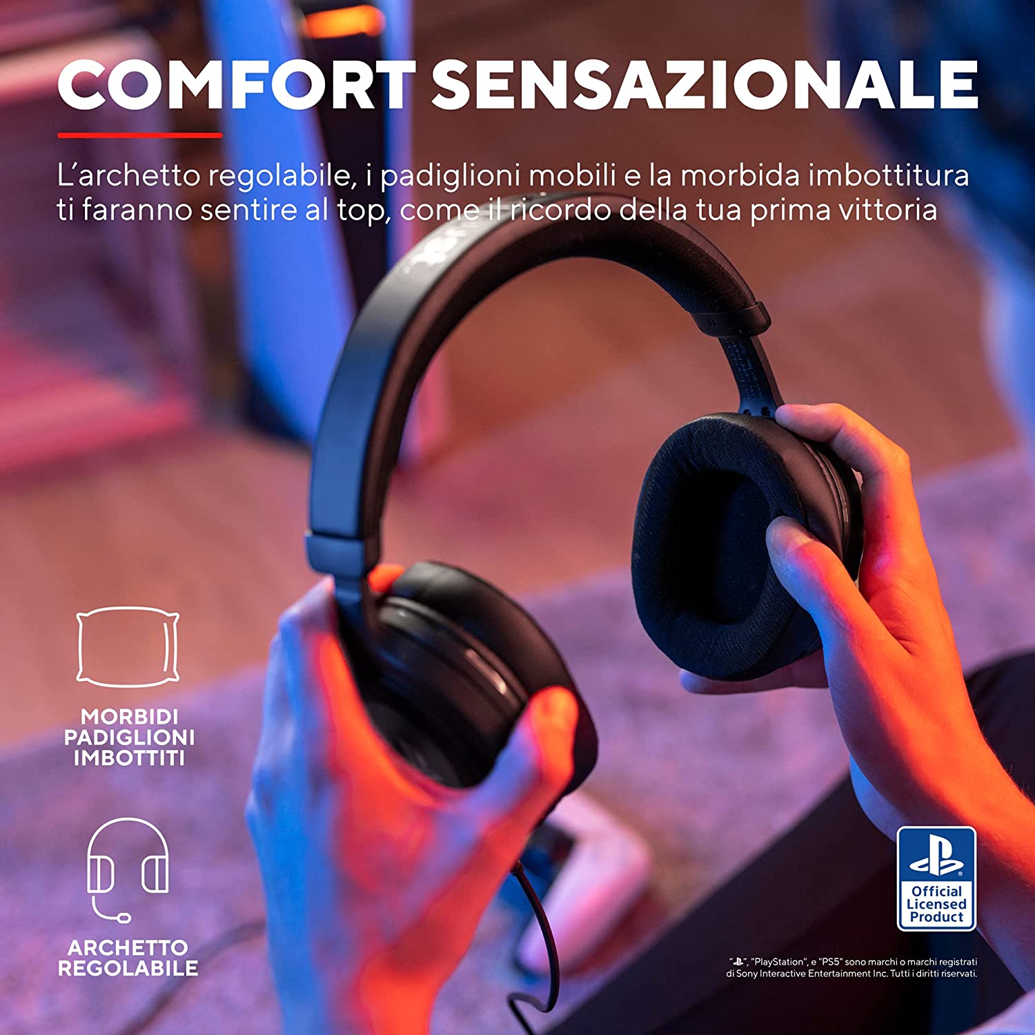 Trust Gaming GXT 498 Forta Cuffie gaming per PS5™ Nero