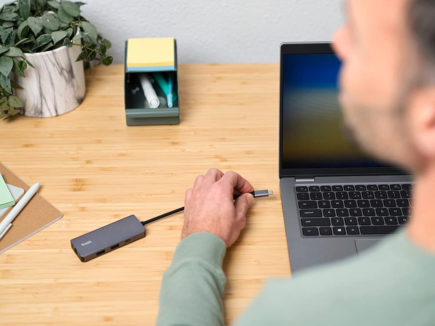 Trust Dalyx Adattatore multiporta USB-C 6-in-1 Argento