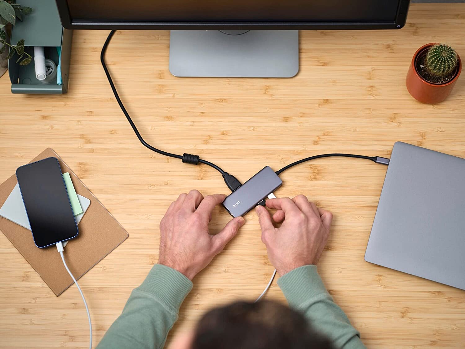 Trust Dalyx Adattatore multiporta USB-C 6-in-1 Argento