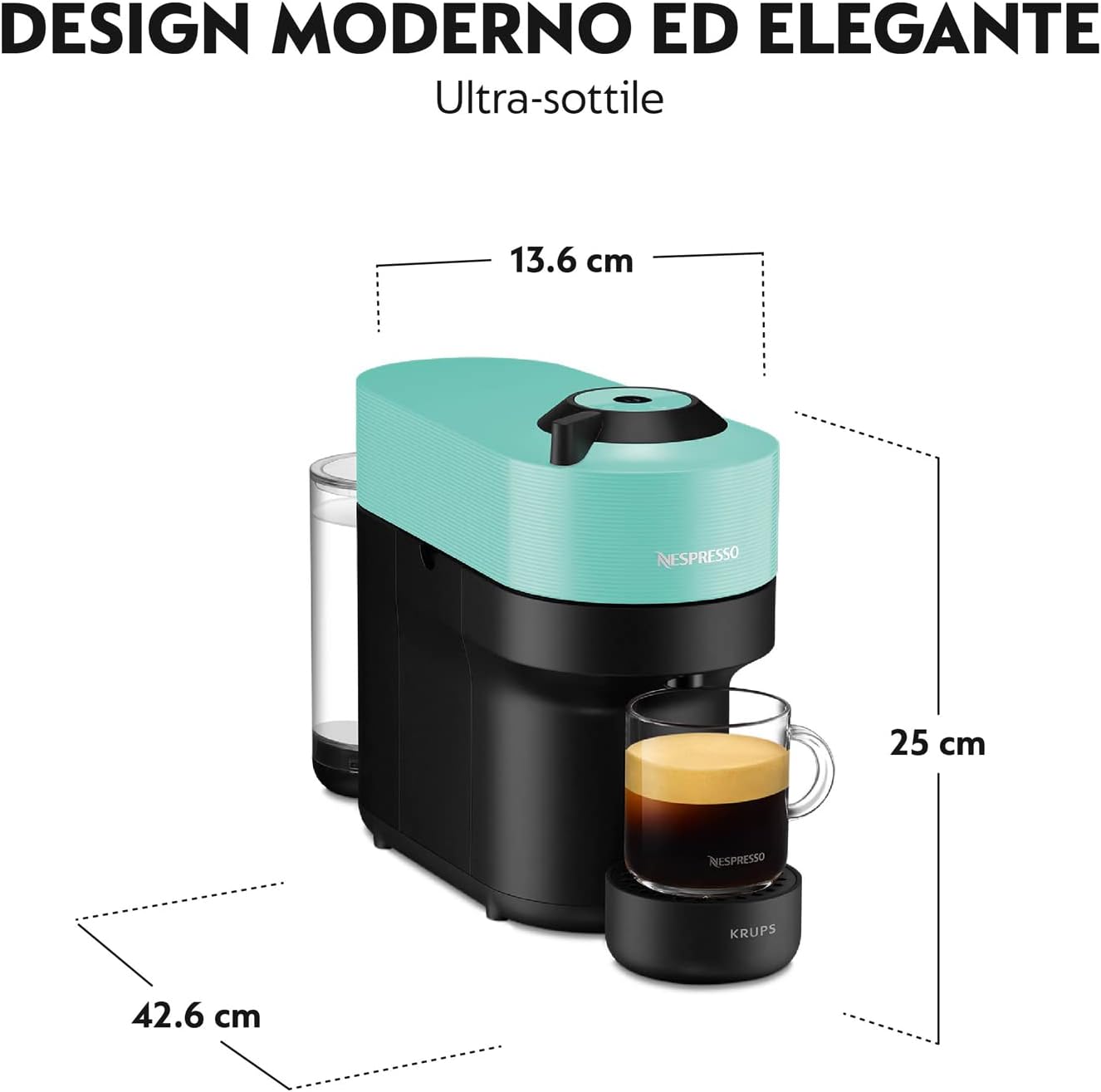 Krups Macchina da caffè Vertuo Pop Nespresso Pop Mint