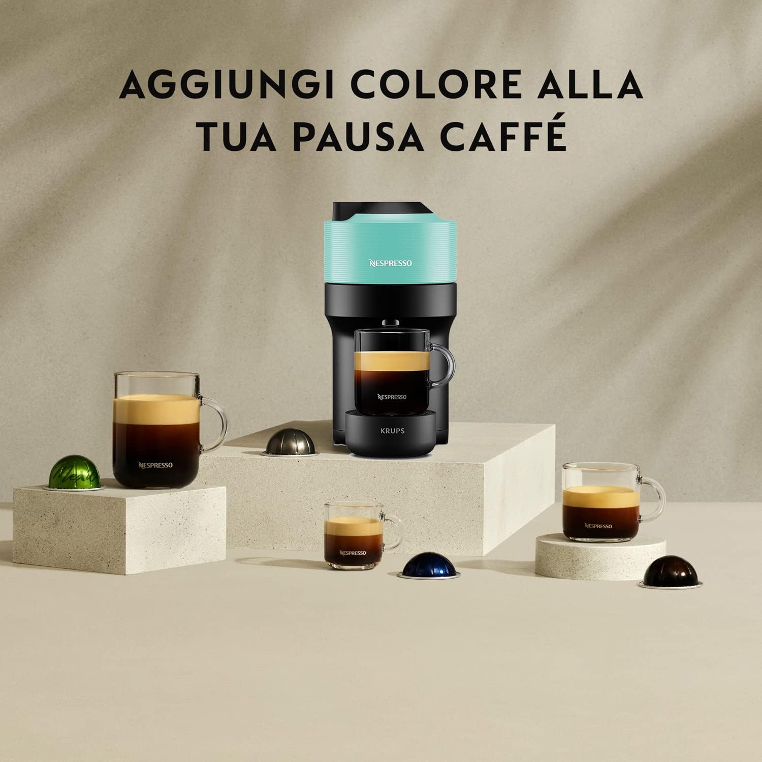 Krups Macchina da caffè Vertuo Pop Nespresso Pop Mint