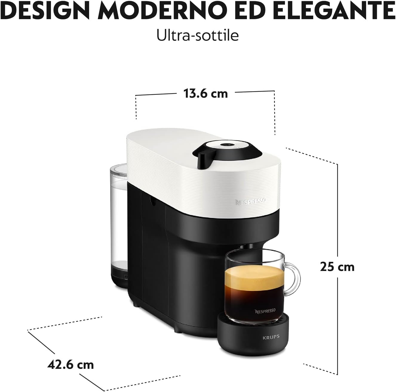 Krups Macchina da caffè Vertuo Pop Nespresso Bianco