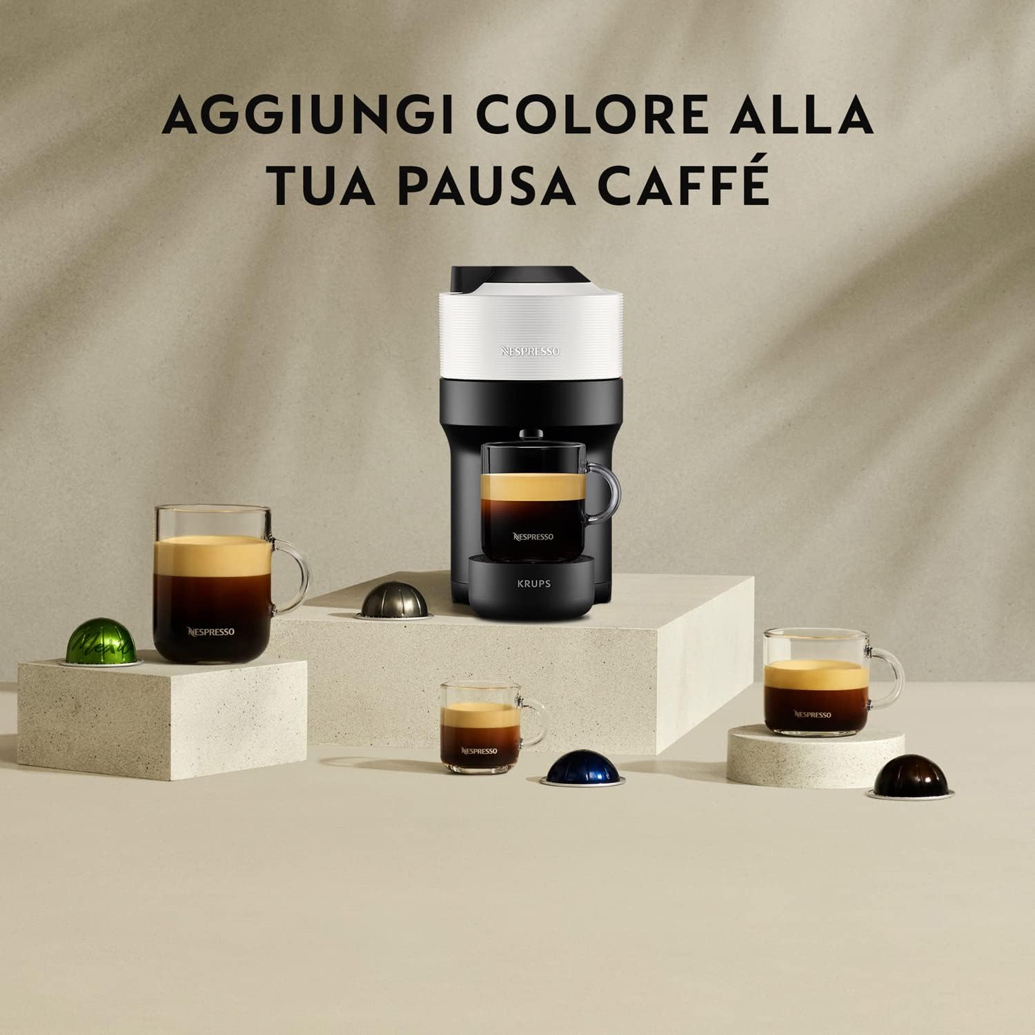 Krups Macchina da caffè Vertuo Pop Nespresso Bianco