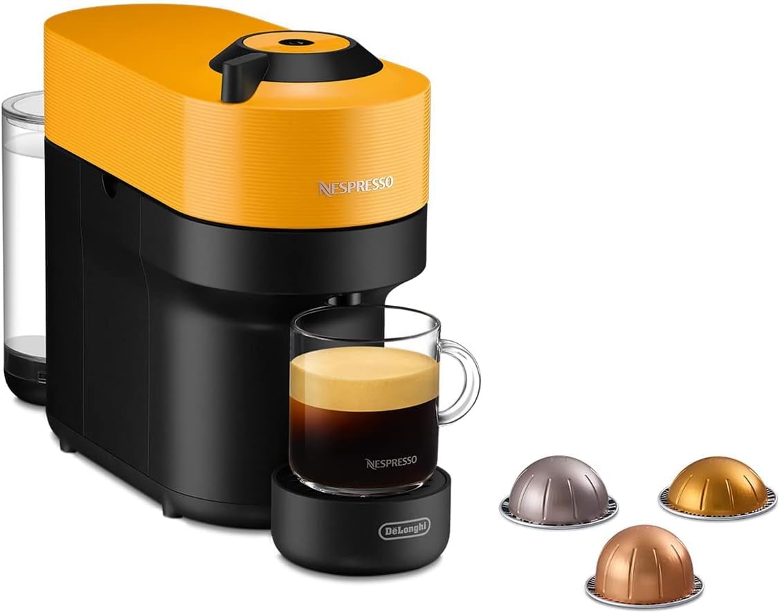 De Longhi ENV90Y M.caffe' Capsule 1260w 0.65lt Vertuo Pop Giallo