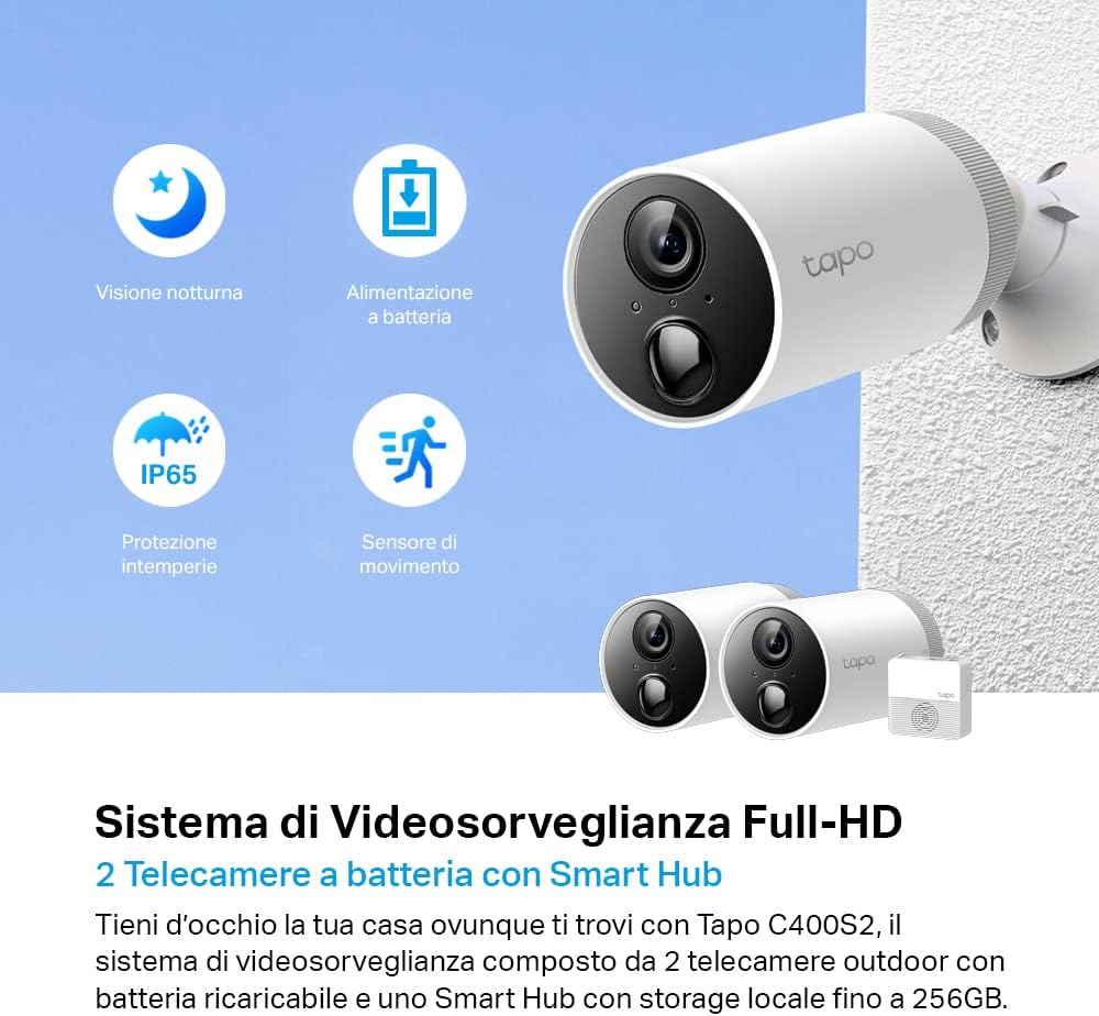 Tp-link TAPOC400S2 Ip Cam 2mp 1080p Wifi C400 2pz +smart Hub H200 1pz