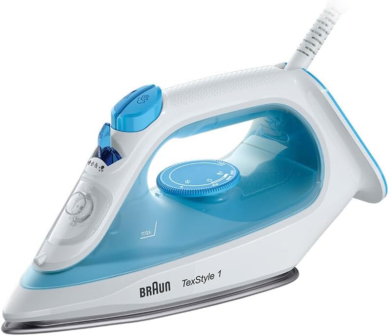 Braun SI1050BL Ferro Vapore 2000w Piast.non Stick Bianco/blu